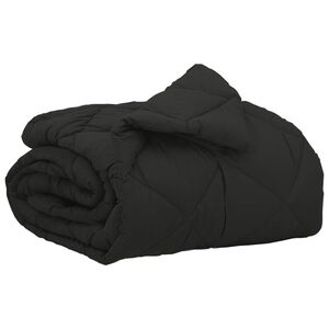vidaXL Full Year Duvet Black 135 x 200 cm Microfiber