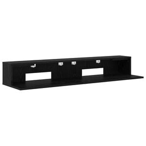 vidaXL Studio Desk Black Oak 110 x 36 x 19.5 cm Engineered Wood