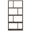 vidaXL Bookcase Brown Oak 60x20x120.5 cm Engineered Wood