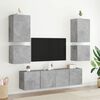vidaXL TV Wall Cabinets 2 pcs Concrete Grey 40.5x30x40 cm Engineered Wood
