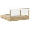 vidaXL Bed Frame with Drawer Sonoma Oak 200 x 200 cm Engineer Wood