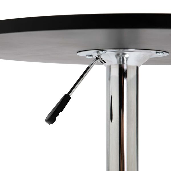 vidaXL Bar Table Black &Oslash;60 cm MDF