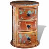 vidaXL Reclaimed Cabinet with 3 Drawers Solid Wood