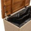 vidaXL Garden Storage Box Beige 80x40x48 cm Poly Rattan Acacia Wood