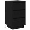 vidaXL Bedside Cabinet with LED Lights&nbsp;Black 38x34x65 cm