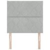 vidaXL Headboard Height Adjustable Light grey 100 cm Velvet