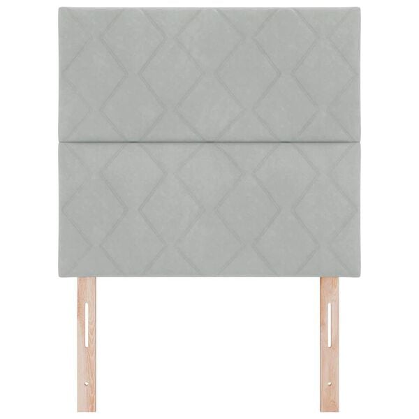 vidaXL Headboard Height Adjustable Light grey 100 cm Velvet