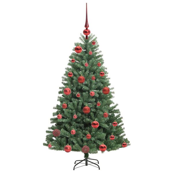 vidaXL Artificial Hinged Christmas Tree Green 120 cm PVC and Metal