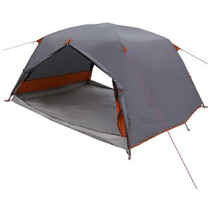 vidaXL Backpacking Tent 4-Person Grey and Orange