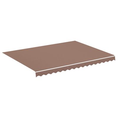 vidaXL Replacement Fabric for Awning Brown 4x3 m