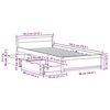 vidaXL Bed Frame without Mattress White 90x190 cm Single Solid Wood Pine