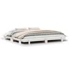 vidaXL Bed Frame without Mattress White 200x200 cm Solid Wood Pine