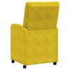 vidaXL Dining Chairs with Wheels 2 pcs Yellow 58 x 67 x 97 cm Velvet