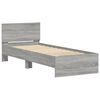 vidaXL Bed Frame without Mattress with LED Lights Grey Sonoma 90x190 cm Single