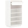 vidaXL Shoe Cabinet White 60x34x105 cm Solid Wood Pine