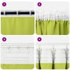 vidaXL Blackout Curtains with Rings 2 pcs Green 245 x 140 cm Polyester