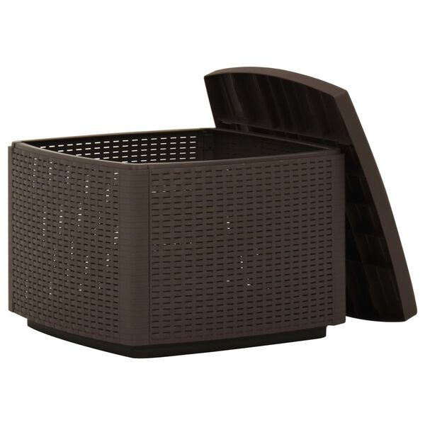 vidaXL Garden Table Mocha 53x53x40 cm Plastic