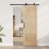 vidaXL Sliding Door ORKDAL Brown 73.5 x 211 cm Solid Pine Wood