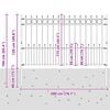 vidaXL Spike Ring Fence Black 200 x 166 cm Powder-Coated Steel