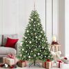 vidaXL Artificial Christmas Tree with 300 LEDs Green 180 cm PE and PVC