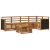 vidaXL Sectional Sofa Set 5 pcs Natural Solid Acacia Wood
