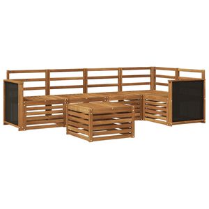 vidaXL Sectional Sofa Set 5 pcs Natural Solid Acacia Wood