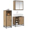 vidaXL Bathroom Furniture Set 3 pcs Artisan Oak Engineered Wood