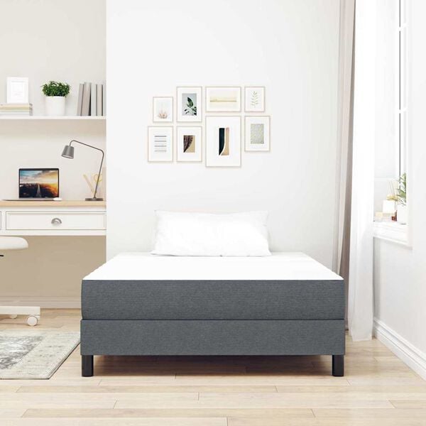 vidaXL Bed Mattress with Mattress Grey 120 x 190 cm Fabric