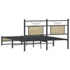 vidaXL Bed Frame without Mattress Sonoma Oak 137x190 cm Engineered Wood