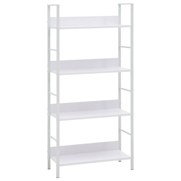 vidaXL 4-Layer Book Shelf White 60x27.6x124.5 cm Engineered Wood