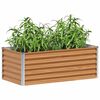 vidaXL Garden Raised Bed Light Brown 98 x 50 x 36 cm Galvanised Steel