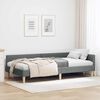 vidaXL Corner Bed Frame with Headboard Dark Grey 90 x 190 cm Fabric