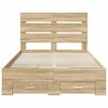 vidaXL Bed Frame with Drawer Sonoma Oak 120 x 200 cm Engineered Wood