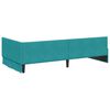 vidaXL Corner Bed Frame with Headboard Turquoise 80 cm x 200 cm Velvet