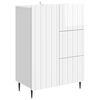 vidaXL Sideboard High Gloss White 66 x 34.5 x 91.5 cm Engineered Wood