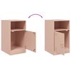 vidaXL Bedside Cabinet Pink 34.5x39x62 cm Steel