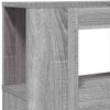 vidaXL LED Headboard Grey Sonoma 220x18.5x103.5 cm Engineered Wood