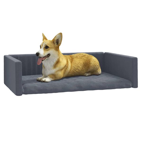 vidaXL Dog Car Boot Grey 110x70 cm Linen Look