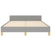 vidaXL Bed Frame without Mattress Light Grey 180x200cm Super King Fabric