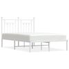 vidaXL Metal Bed Frame without Mattress with Headboard White 120x190cm