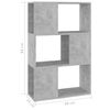vidaXL Book Cabinet Room Divider Concrete Grey 60x24x94 cm Engineered Wood