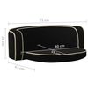 vidaXL Foldable Dog Sofa Black 73x67x26 cm Plush Washable Cushion