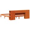 vidaXL Bookcase Bed without Mattress Wax Brown 180x200 cm Super King Solid Wood Pine