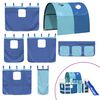 vidaXL Kids' Loft Bed with Tunnel without Mattress Blue 90x190 cm Single