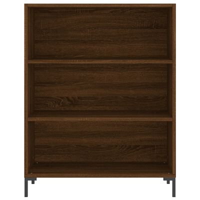 vidaXL Bookcase Brown Oak 69.5x32.5x90 cm Engineered Wood