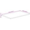 vidaXL Table Top 110x60x3.8 cm Live Edge Solid Wood Mango