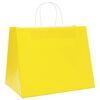 vidaXL Paper Bags 250 pcs with Handles Yellow 32x22x24 cm