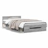 vidaXL Bed Frame with Drawer without Mattress Grey Sonoma 90x190 cm Single