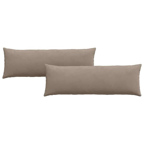 vidaXL Sofa Pillows 2 pcs Taupe 120 x 40 cm Fabric