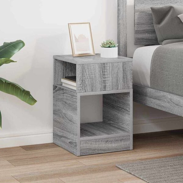 vidaXL End Table Grey Sonoma 30.5 x 30 x 45 cm Engineered Wood